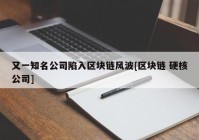 又一知名公司陷入区块链风波[区块链 硬核公司]